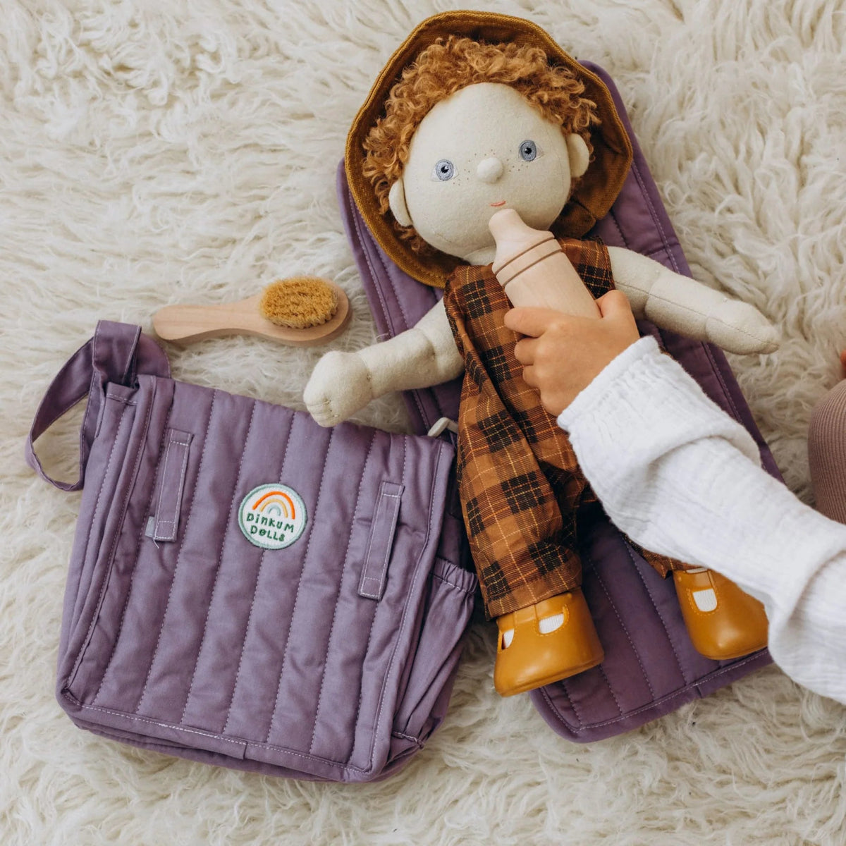 Carrie Convertible Changing Set in Lavender - Olli Ella Toy sold by Rosebud & Jo