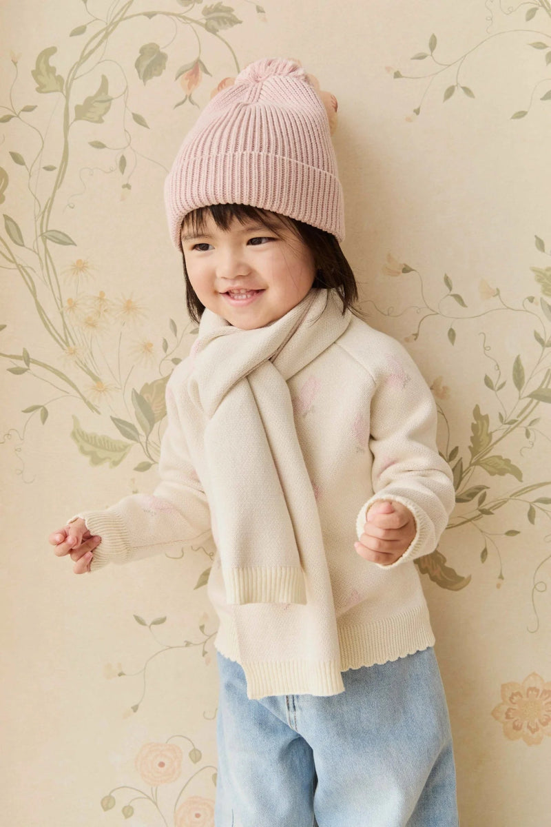 Cassie Jacquard Cardigan - Egret - Jamie Kay Baby & Toddler Clothing sold by Rosebud & Jo