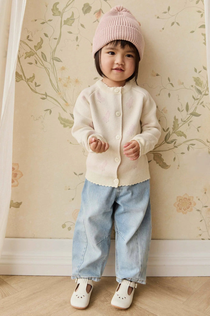 Cassie Jacquard Cardigan - Egret - Jamie Kay Baby & Toddler Clothing sold by Rosebud & Jo