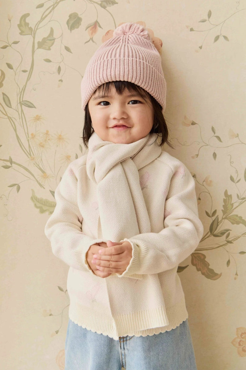 Cassie Jacquard Cardigan - Egret - Jamie Kay Baby & Toddler Clothing sold by Rosebud & Jo