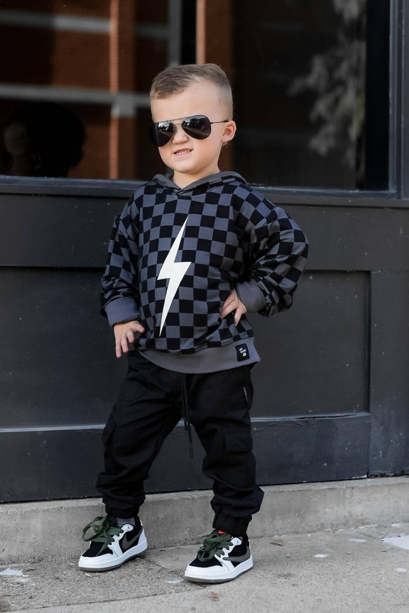 Checkered Spark Hoodie - Little Rad Things Baby & Toddler Clothing sold by Rosebud & Jo