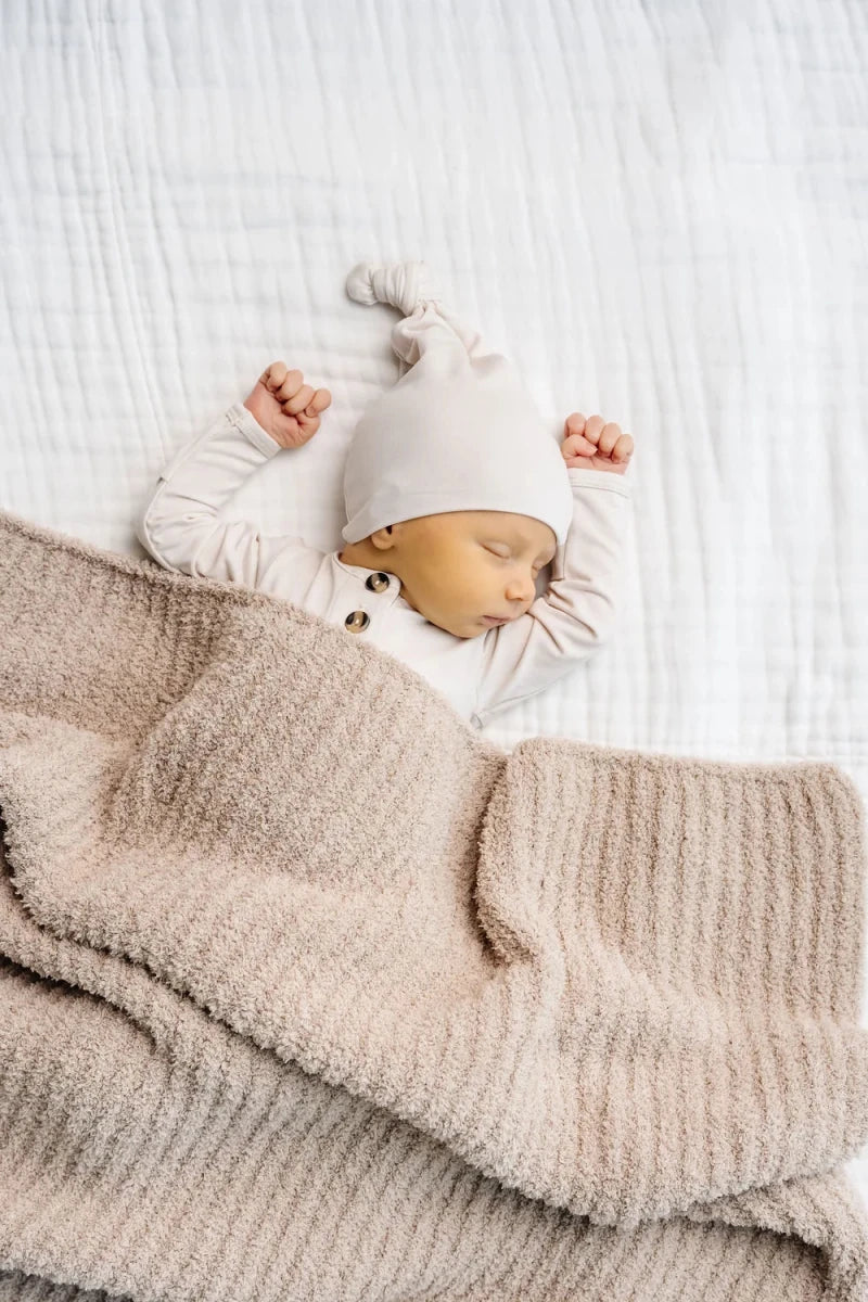 Chenille Blanket in Oatmeal - Lou Lou & Company Blankets sold by Rosebud & Jo