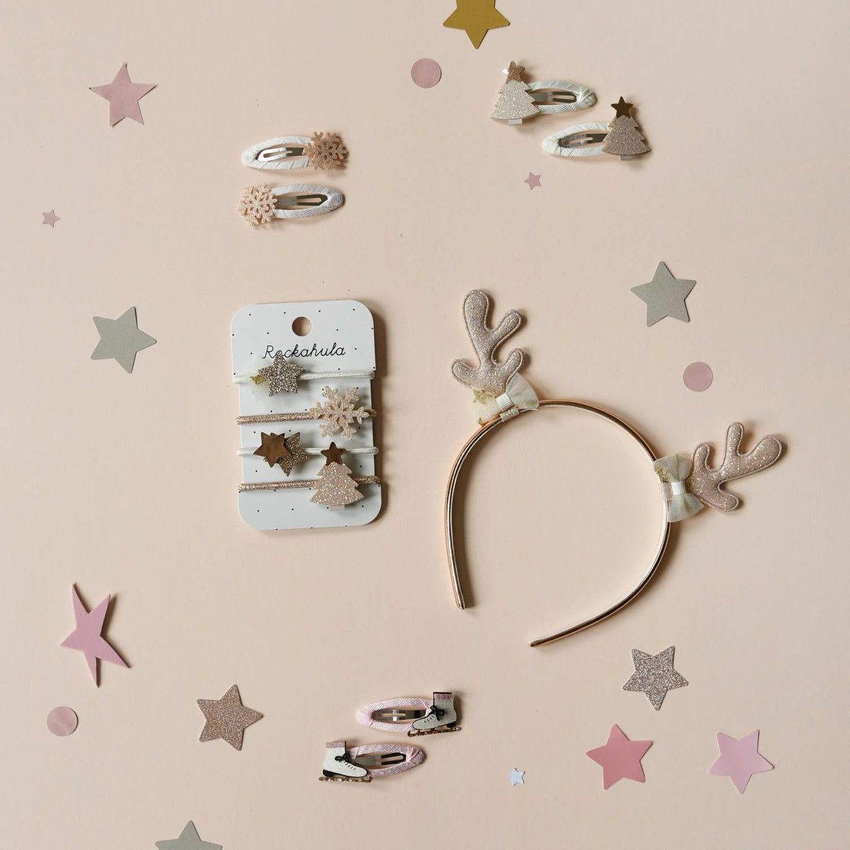 Christmas Tree Clips Gold - Rockahula Kids Hair Accessory sold by Rosebud & Jo