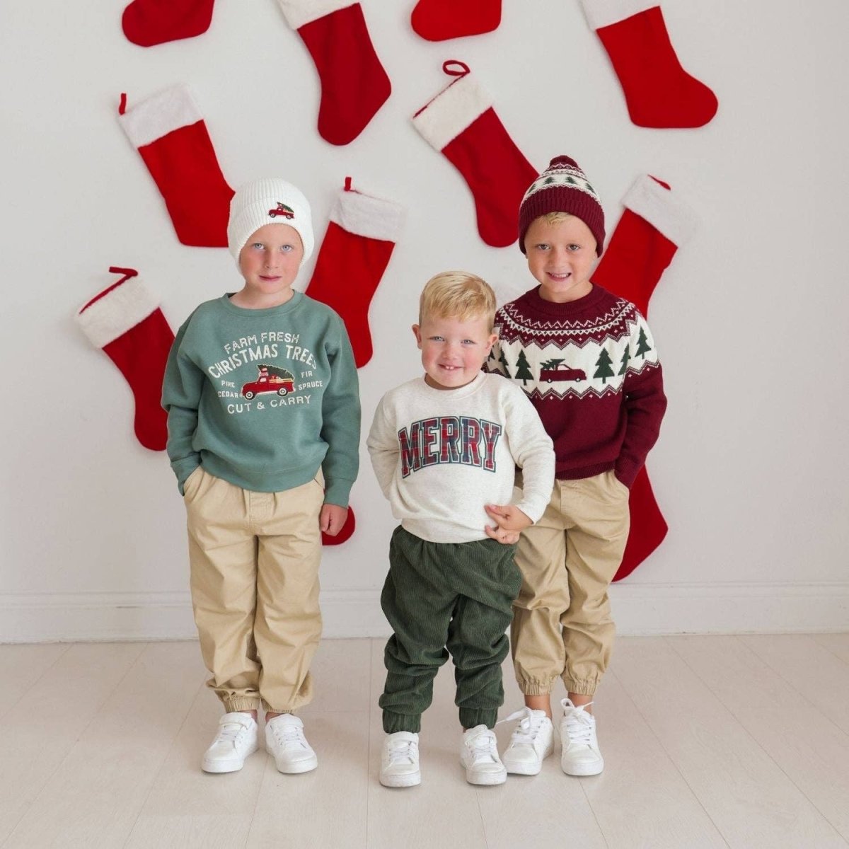 Christmas Truck Fair Isle Sweater - Sweet Wink Tops sold by Rosebud & Jo