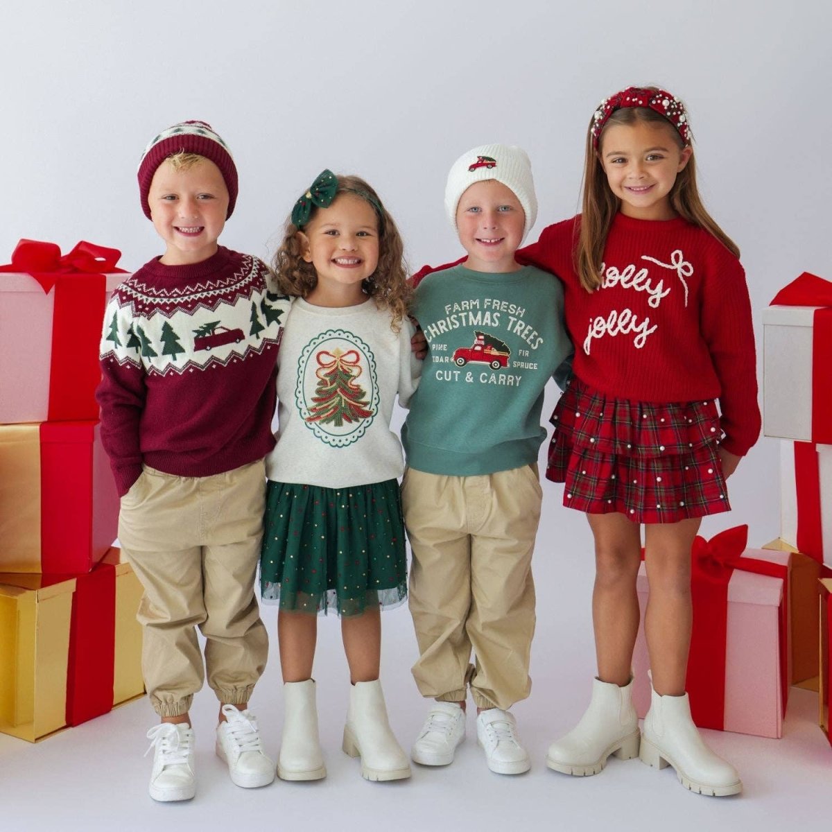 Christmas Truck Fair Isle Sweater - Sweet Wink Tops sold by Rosebud & Jo