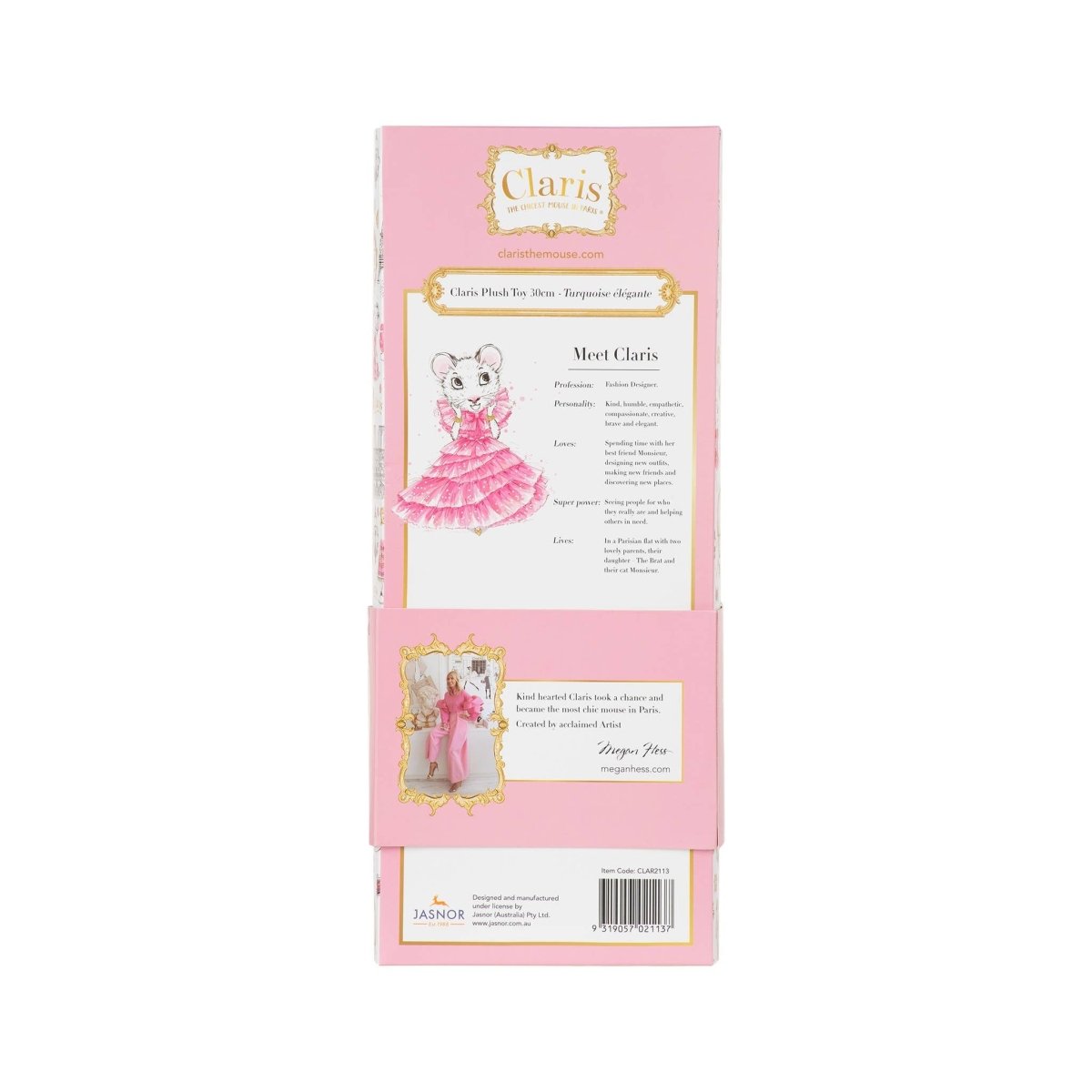 Claris The Mouse - Turquoise Plush Doll - Bunnies By the Bay Stuffed Animals sold by Rosebud & Jo