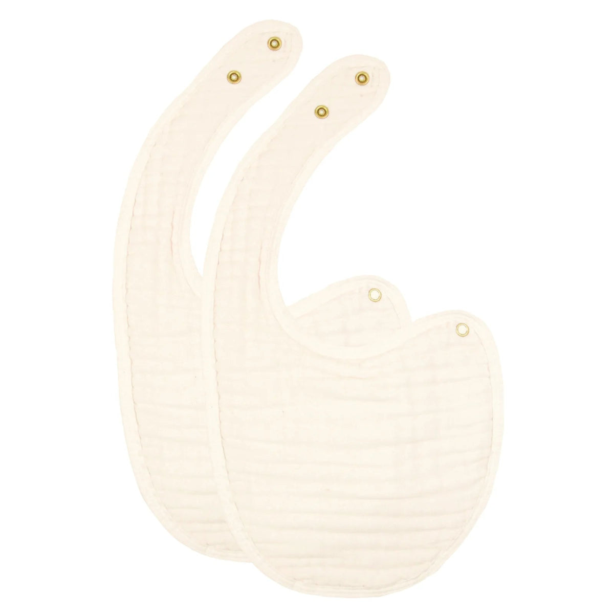 Cloud Muslin Bib 2 - Pack Set in Cream - Lou Lou & Company Bib sold by Rosebud & Jo
