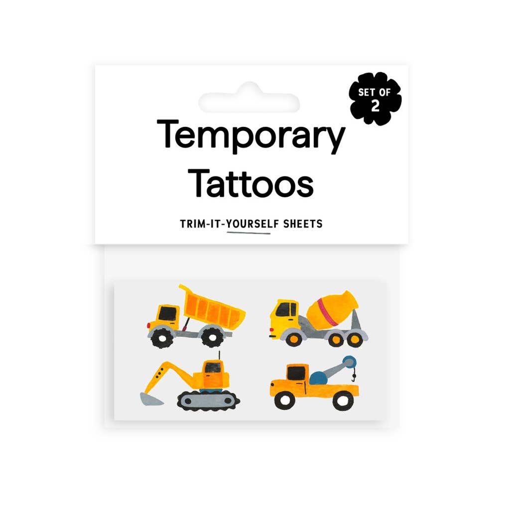 Construction Crew Temporary Tattoos - Saint Tattoos Toy sold by Rosebud & Jo