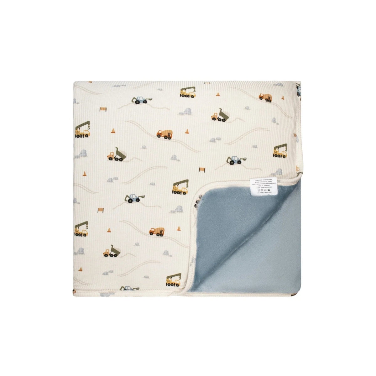 Construction Small Ribbed Toddler Blanket - Brave Little Ones Blanket sold by Rosebud & Jo