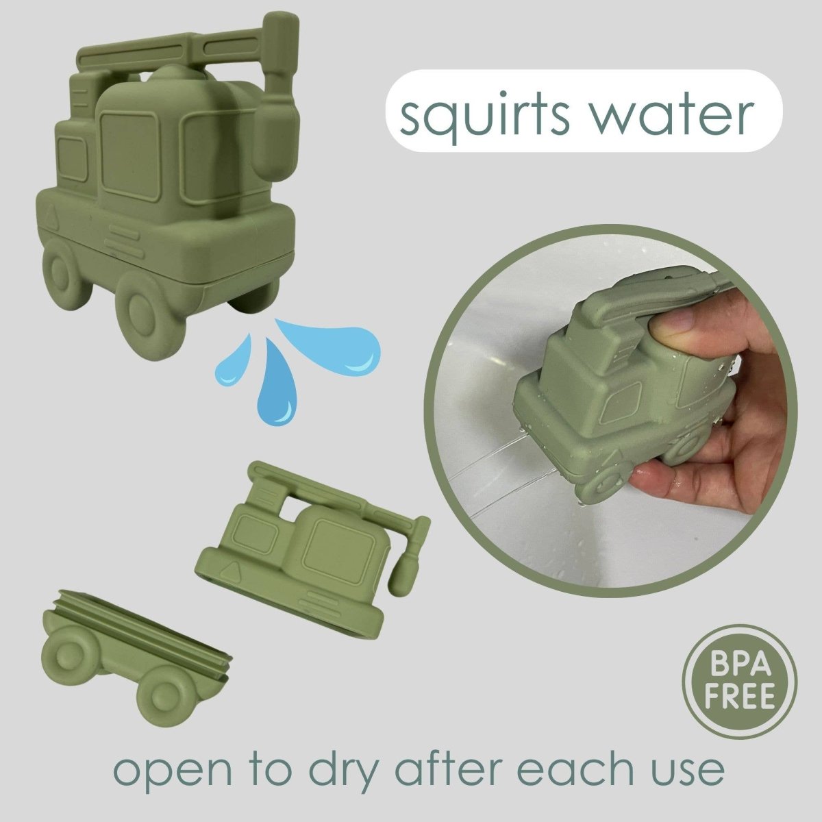 Construction Vehicles Mold - Free Silicone Bath Toy Set - Ali+Oli Bath Toy sold by Rosebud & Jo