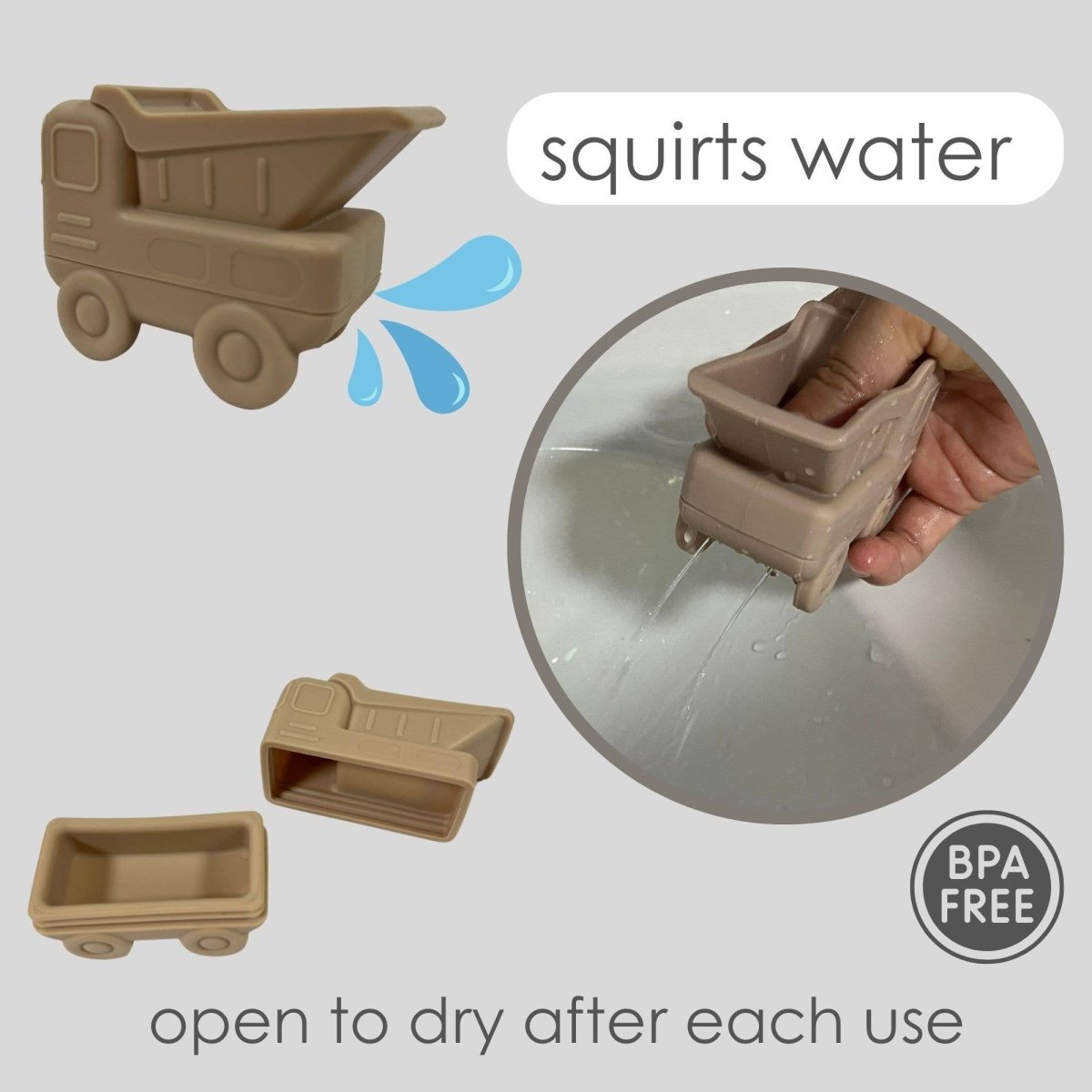 Construction Vehicles Mold - Free Silicone Bath Toy Set - Ali+Oli Bath Toy sold by Rosebud & Jo