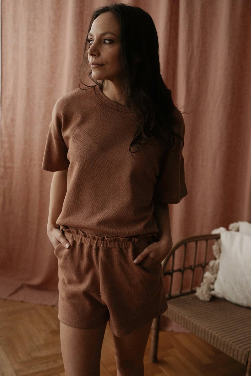 Cotton Knit Amelie Top - Evelina Apparel sold by Rosebud & Jo