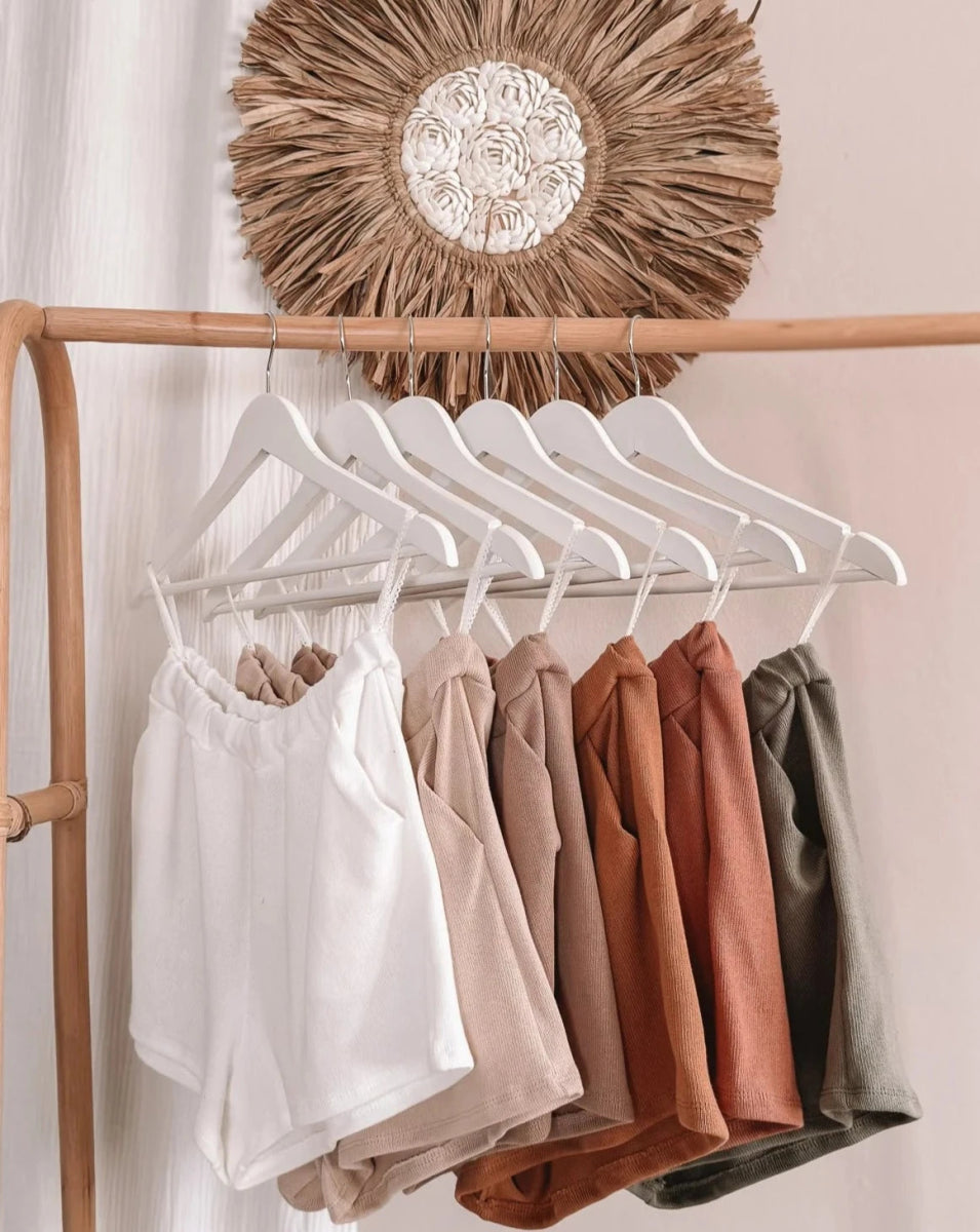 Cotton Knit Poppy Shorts - Evelina Apparel Women's Clothing sold by Rosebud & Jo