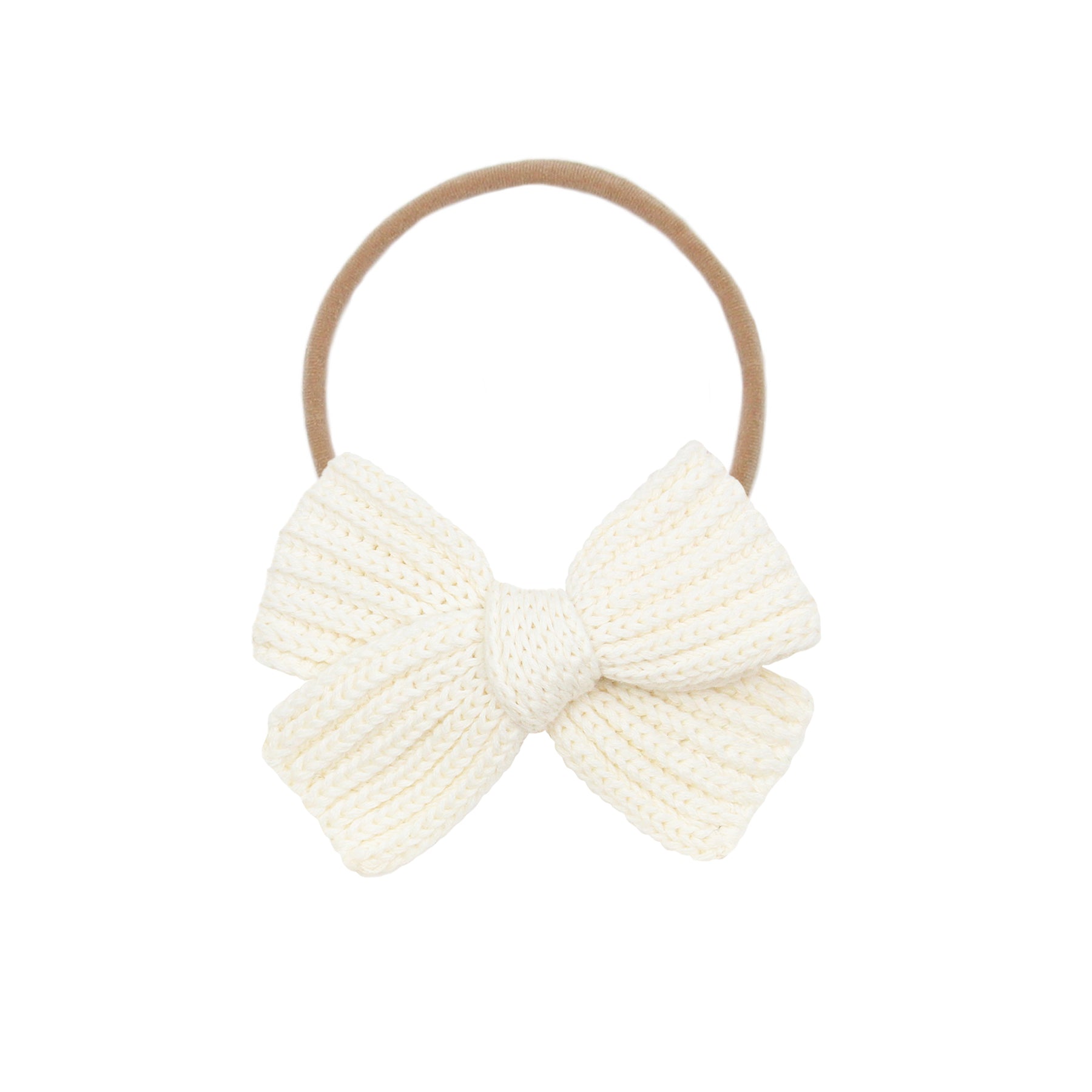 Sweater Bow - Ivory Chunky Knit Headband