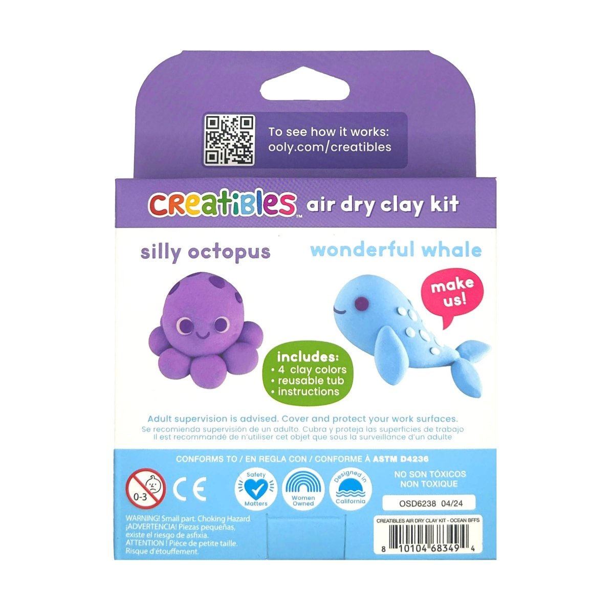 Creatibles D.I.Y. Air - Dry Clay Kit: Ocean BFFs - OOLY Art sold by Rosebud & Jo