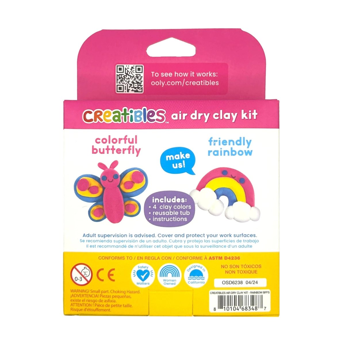 Creatibles D.I.Y. Air - Dry Clay Kit: Rainbow BFFs - OOLY Art sold by Rosebud & Jo