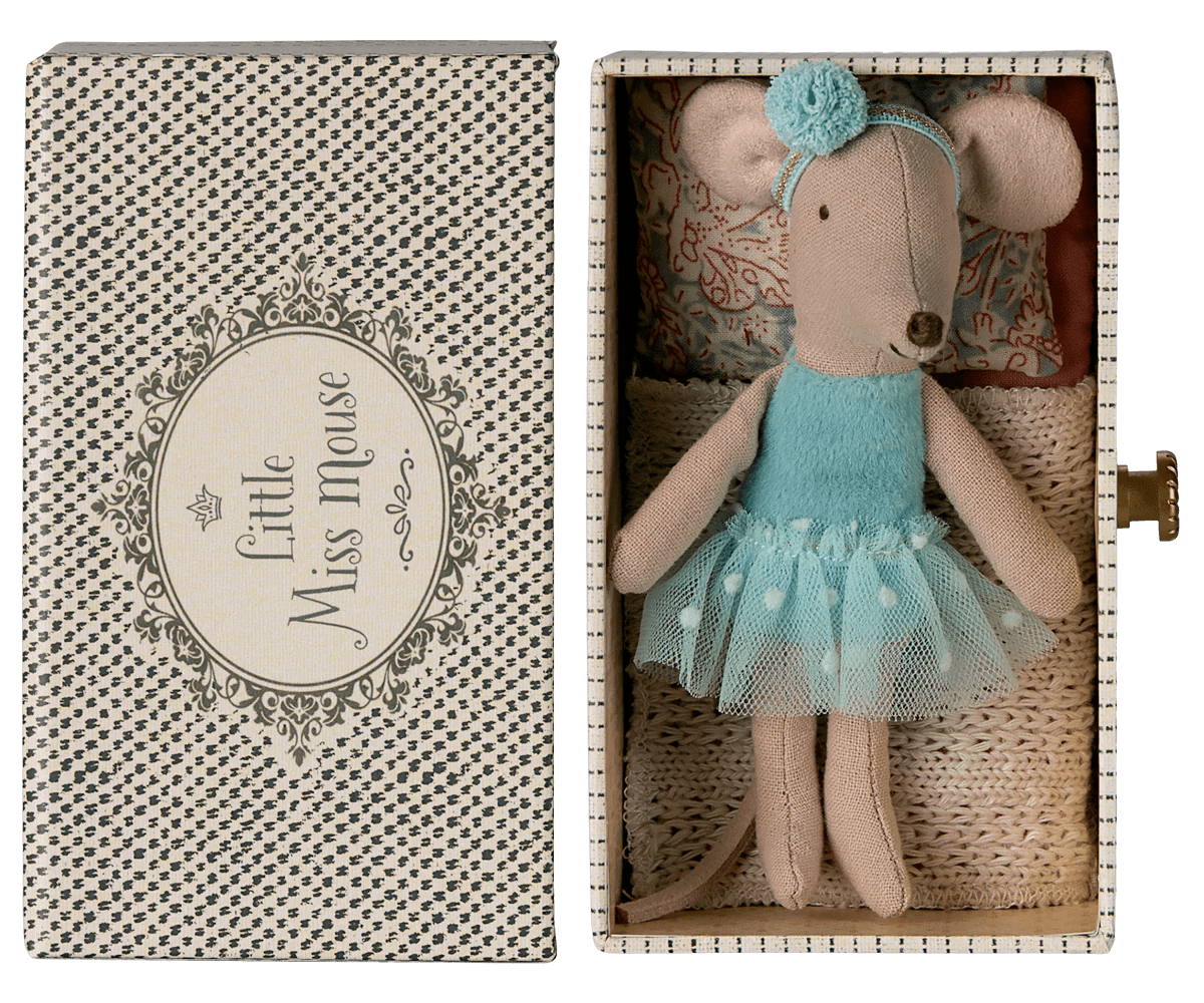 Dance Mouse in Daybed, Little Sister - Maileg Toy sold by Rosebud & Jo