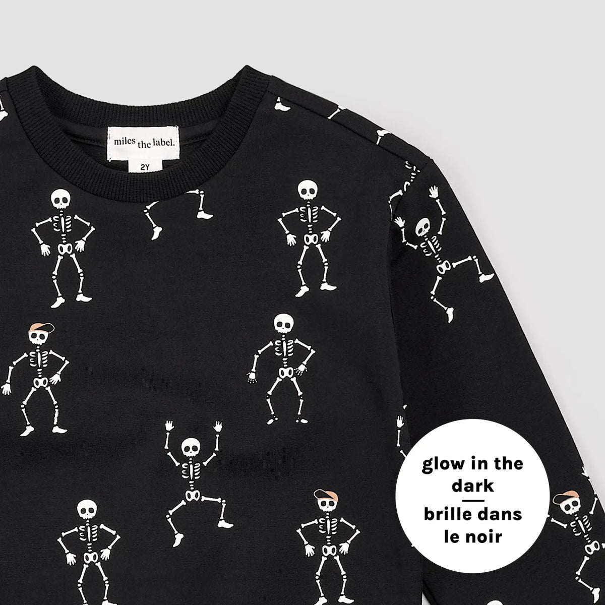 Dancing Glow - in - the - Dark Skeletons Sweatshirt - miles the label Baby & Toddler Clothing sold by Rosebud & Jo