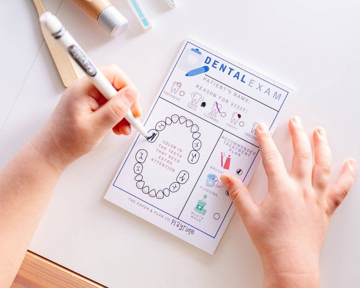 Dental Exam Playtime Pad - The Paper and Plan Co. Toys sold by Rosebud & Jo