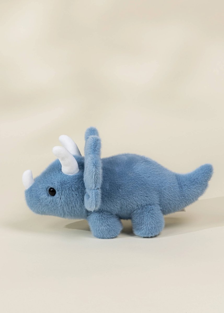 Dino Plush Toy - Blue Triceratop - Coco Village Stuffed Animals sold by Rosebud & Jo