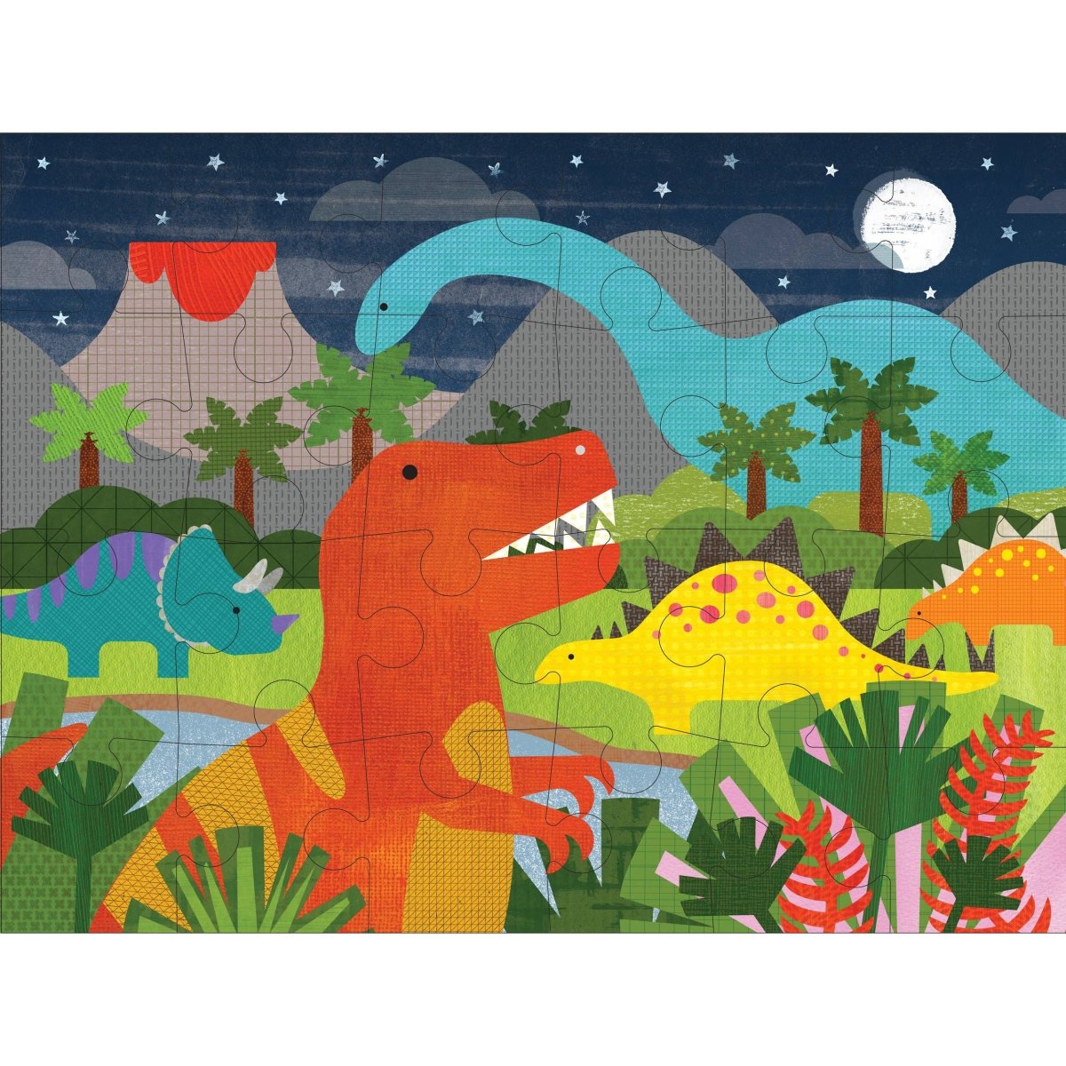 Dinosaur Kingdom 24-Piece Floor Puzzle - Chronicle Books Toys sold by Rosebud & Jo