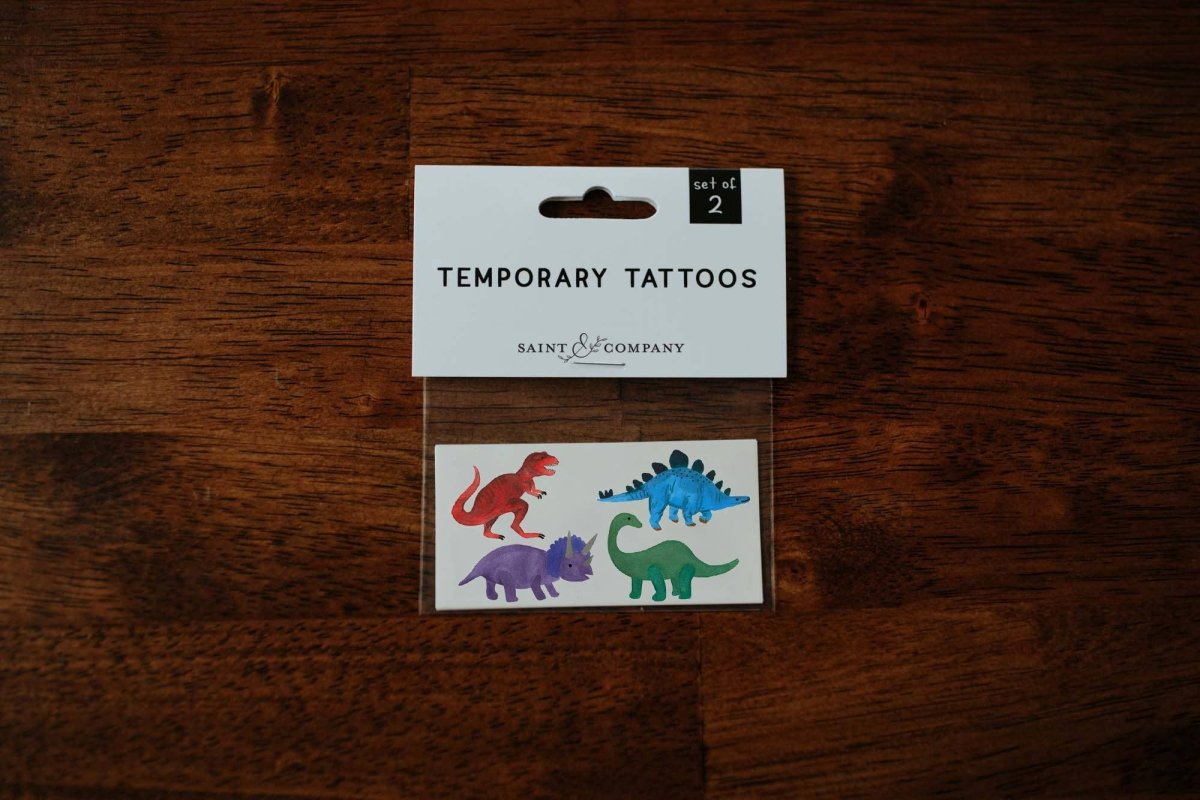 Dinosaur Temporary Tattoos for Kids - Saint & Company Toys sold by Rosebud & Jo