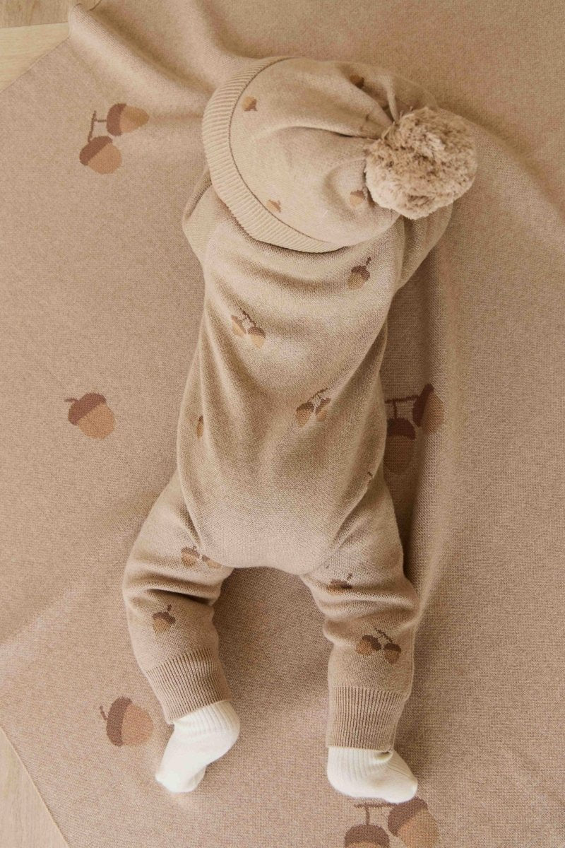 Easton Onepiece - Forest Acorns Cashew Marle - Jamie Kay Baby & Toddler Clothing sold by Rosebud & Jo