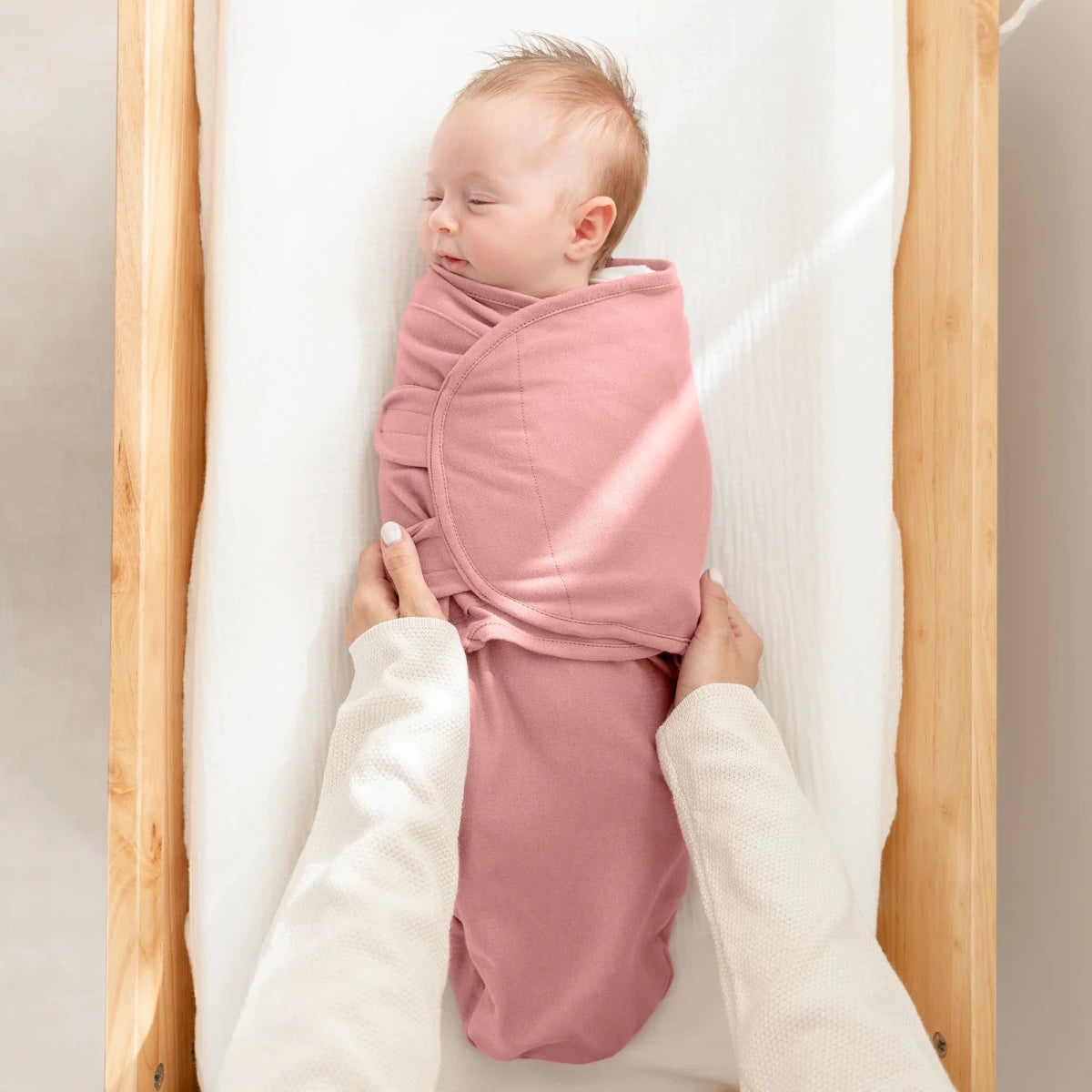 Easy Swaddle Blankets in Blush, Mauve, Mulberry, Pack of 3 - Comfy Cubs Swaddles sold by Rosebud & Jo