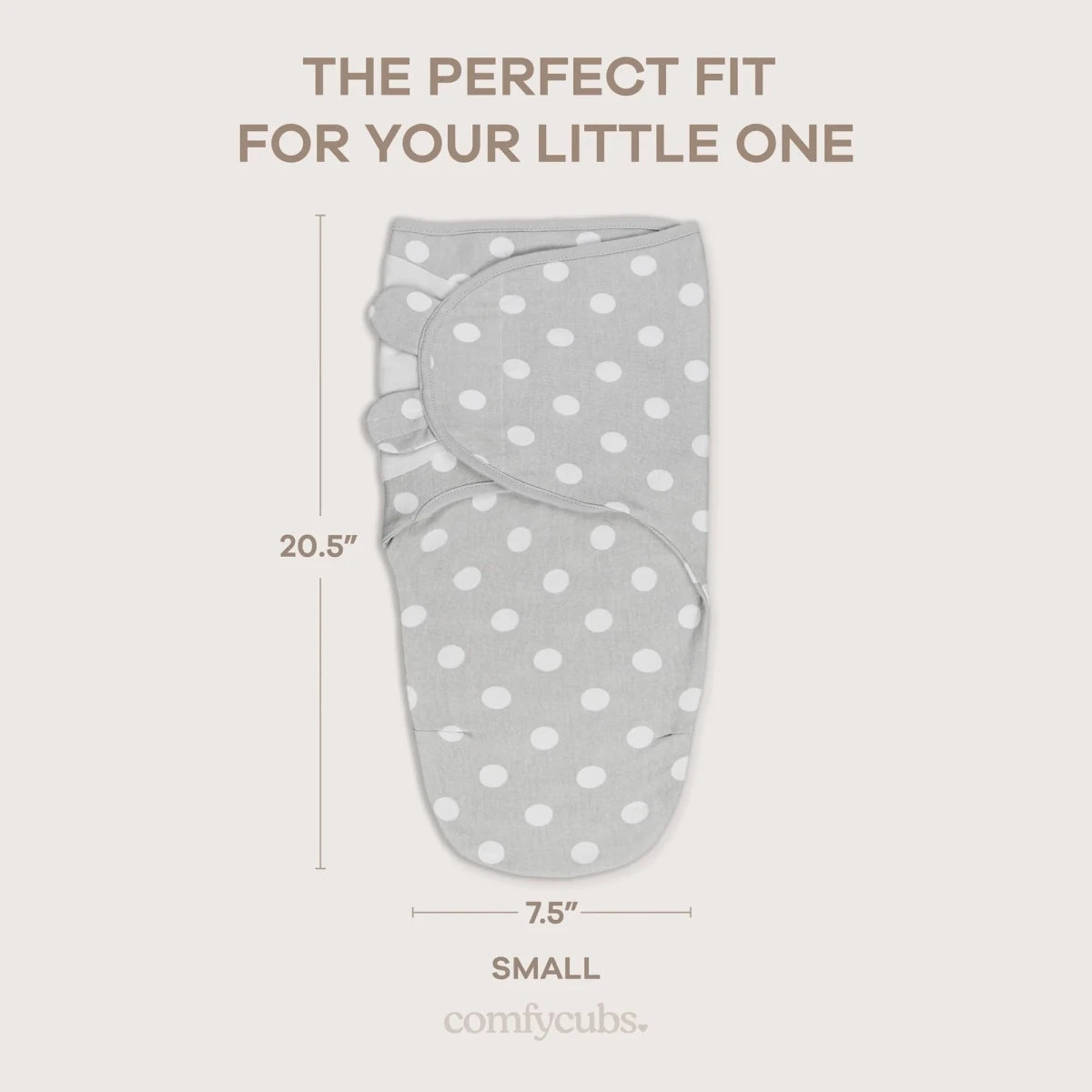 Easy Swaddle Blankets in Grey, Pack of 3 - Comfy Cubs Swaddles sold by Rosebud & Jo