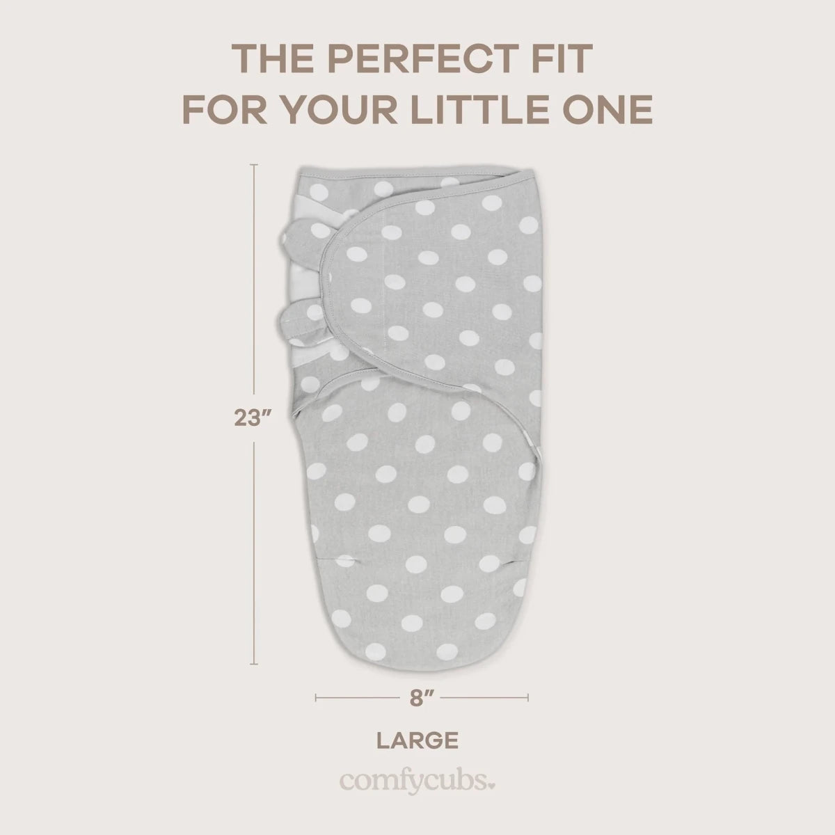 Easy Swaddle Blankets in Grey, Pack of 3 - Comfy Cubs Swaddles sold by Rosebud & Jo