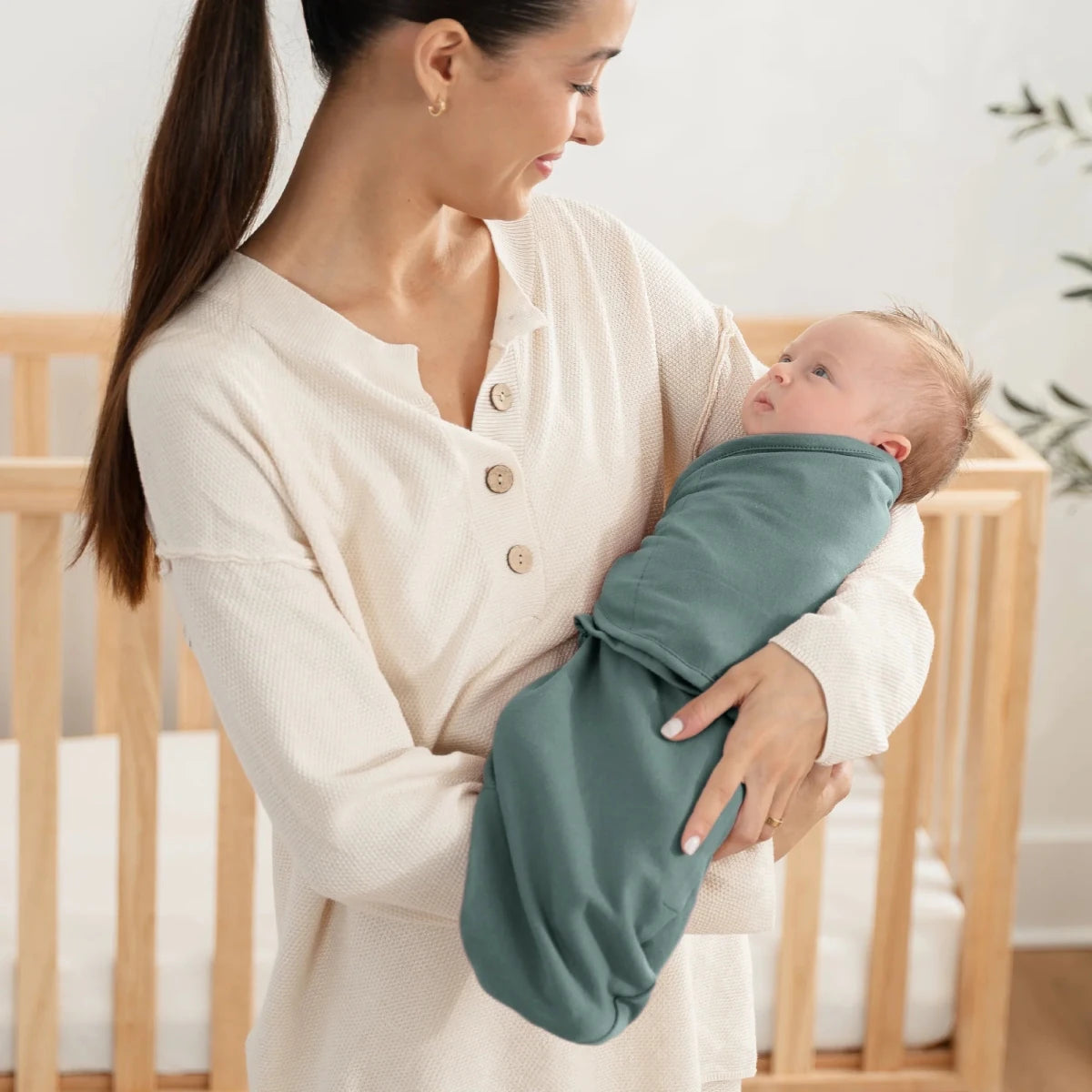 Easy Swaddle Blankets in Stone, Nomadic Blue, Azul, Pack of 3 - Comfy Cubs Swaddles sold by Rosebud & Jo