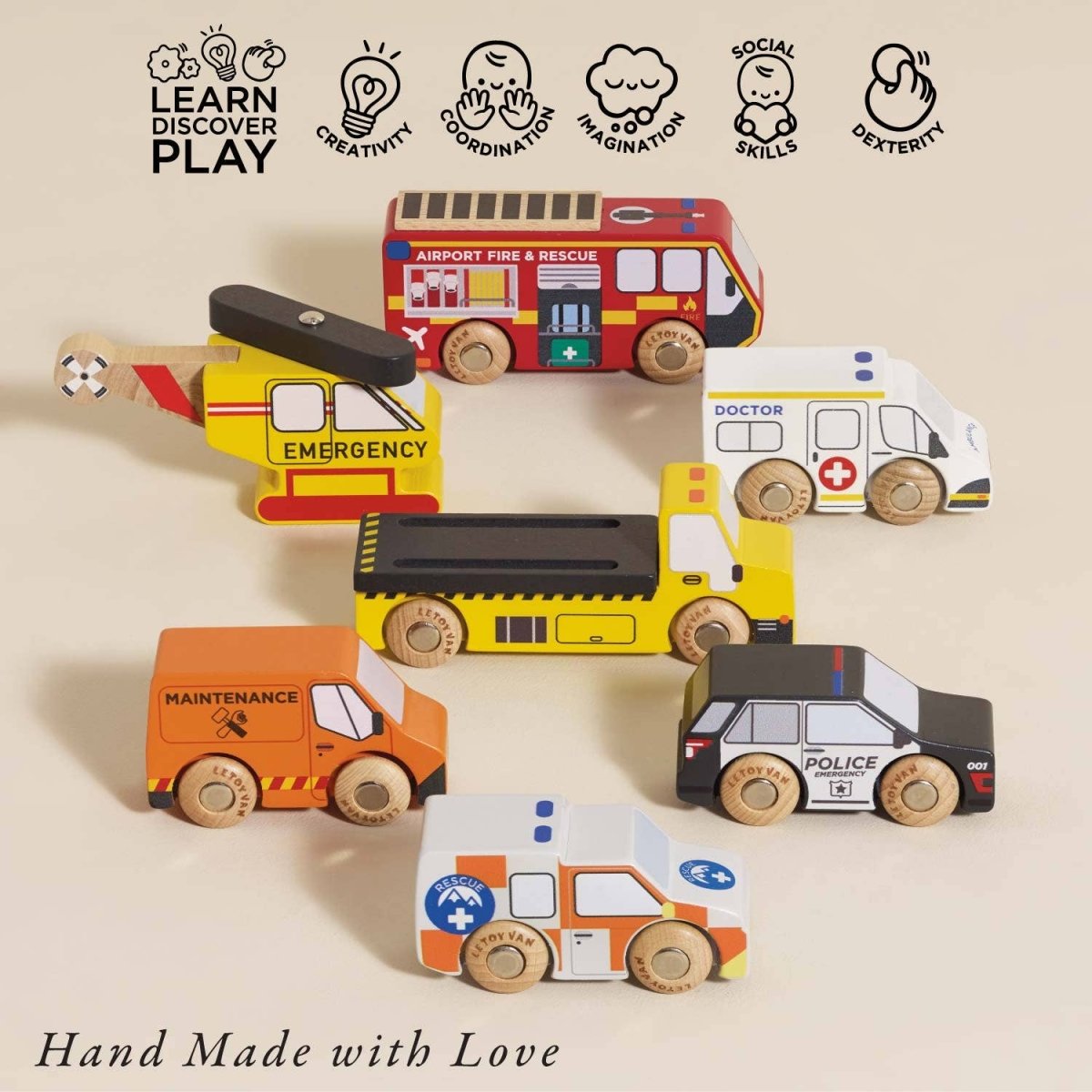 Emergency Helicopter & Rescue Cars - Le Toy Van, Inc. Toys sold by Rosebud & Jo