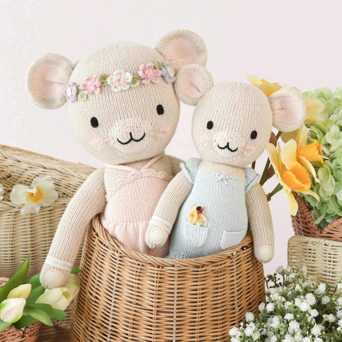 Emma the Mouse - Cuddle + Kind Stuffed Animals sold by Rosebud & Jo