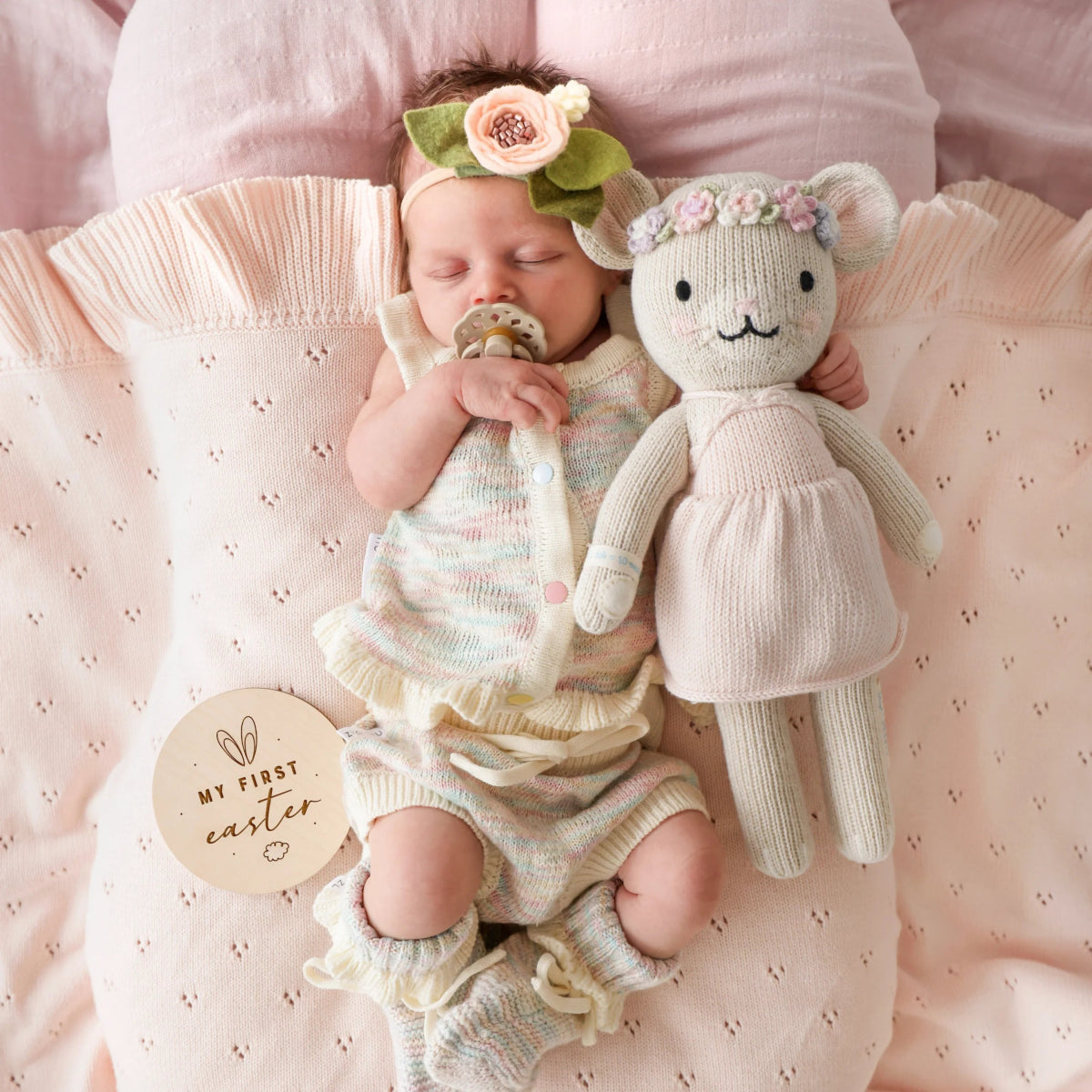 Emma the Mouse - Cuddle + Kind Stuffed Animals sold by Rosebud & Jo