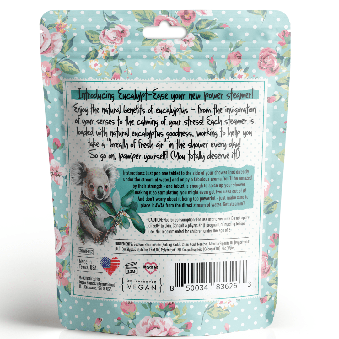 Shower Steamies Natural Eucalyptus Aromatherapy Bella & Bear Skincare sold by Rosebud & Jo