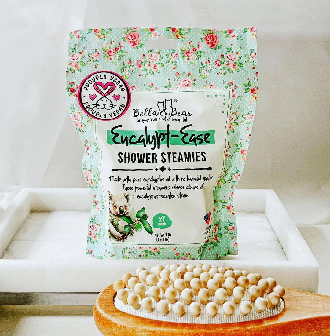 Shower Steamies Natural Eucalyptus Aromatherapy Bella & Bear Skincare sold by Rosebud & Jo