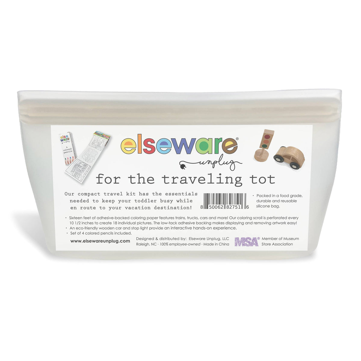 Traveling Tot Kit in Reusable Silicone Bag