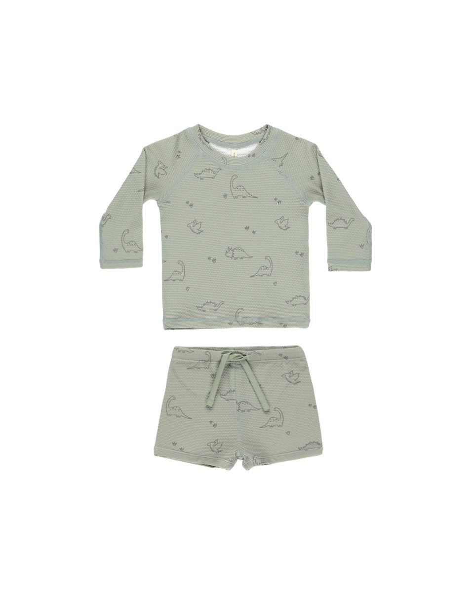 Finn Rashguard & Short Swimsuit Set - Quincy Mae Baby & Toddler Clothing sold by Rosebud & Jo