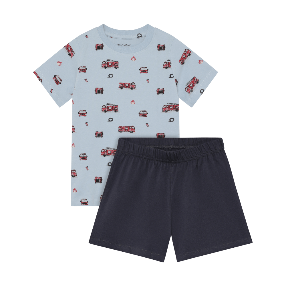 Fire Truck T-Shirt and Shorts Set - Minymo Top & Bottom Sets sold by Rosebud & Jo