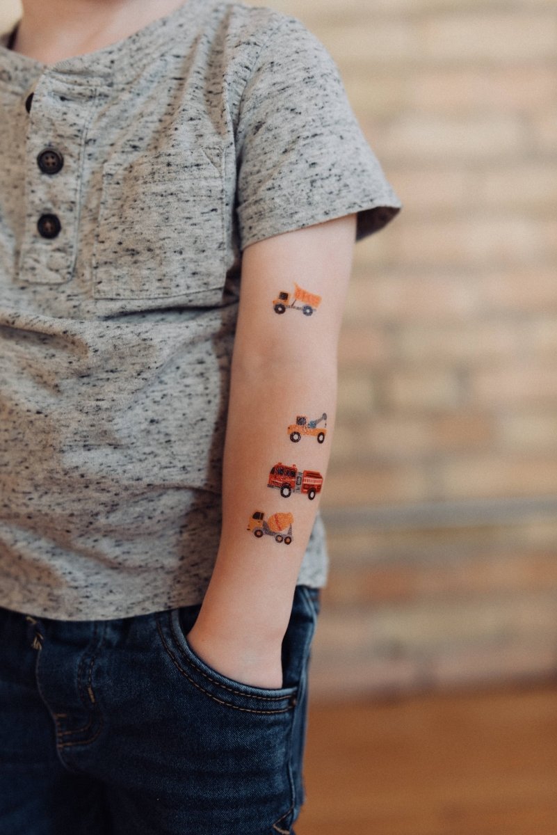 Firetruck Temporary Tattoos for Kids - Saint & Company Toys sold by Rosebud & Jo