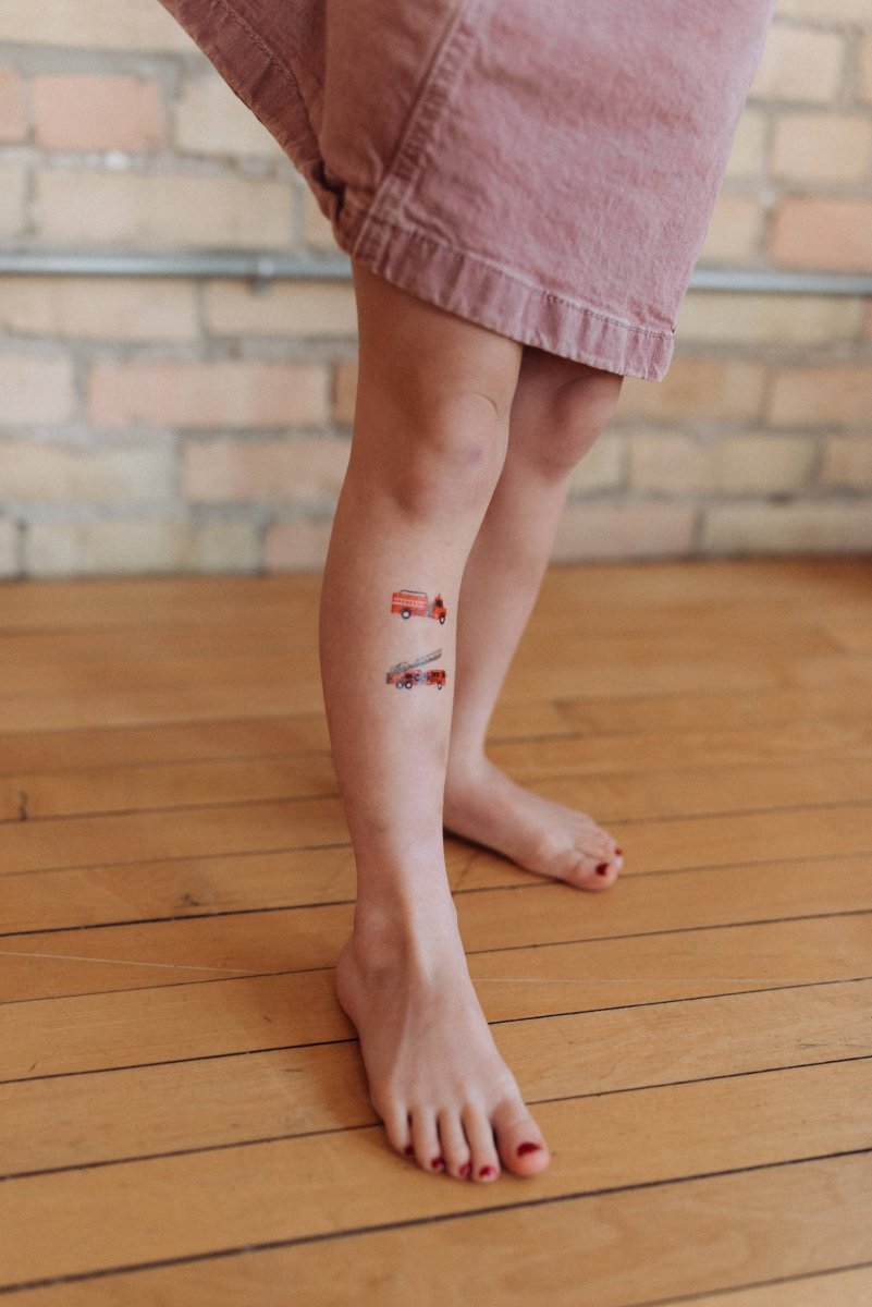 Firetruck Temporary Tattoos for Kids - Saint & Company Toys sold by Rosebud & Jo