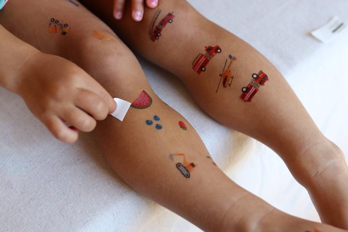Firetruck Temporary Tattoos for Kids - Saint & Company Toys sold by Rosebud & Jo