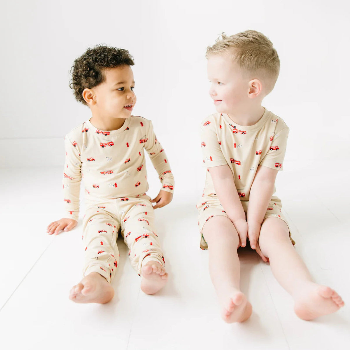 Firetruck Two - piece Pajama Set - Brave Little Ones Baby & Toddler Clothing sold by Rosebud & Jo