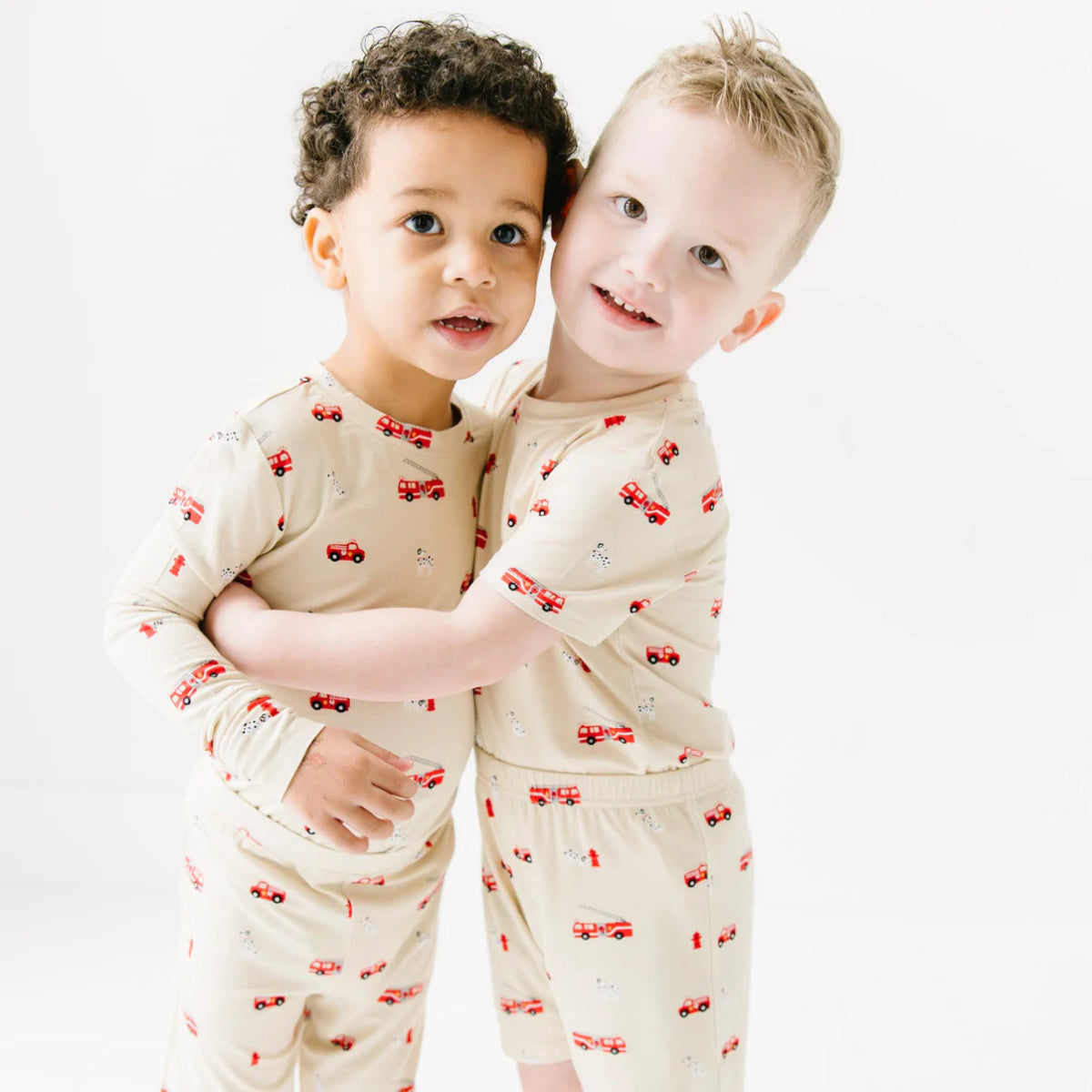 Firetruck Two - piece Pajama Set - Brave Little Ones Baby & Toddler Clothing sold by Rosebud & Jo
