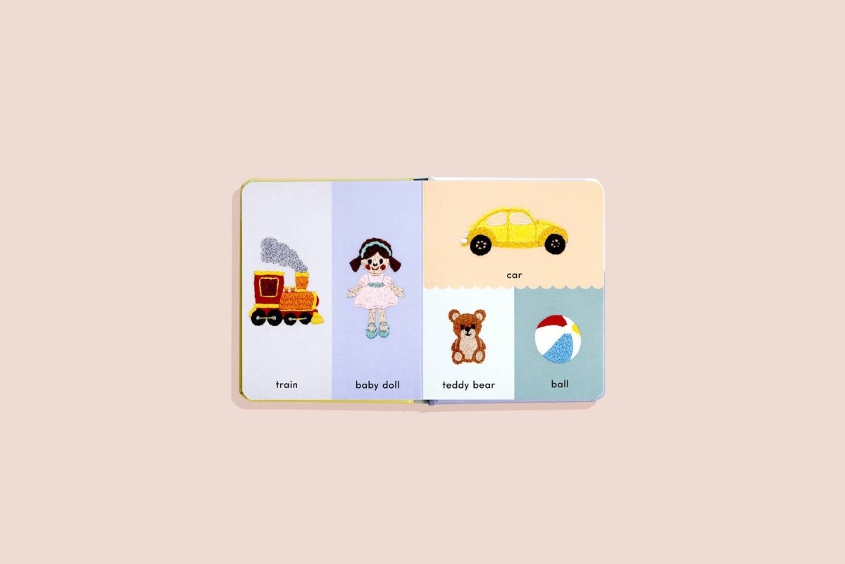 First Words with Cute Embroidered Friends - Paige Tate & Co. Book sold by Rosebud & Jo