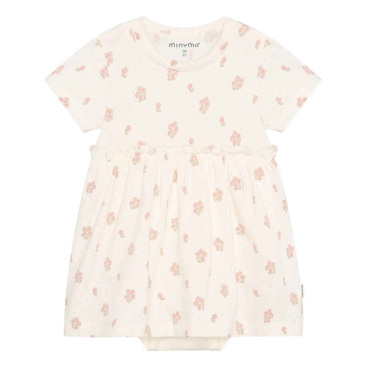 Floral Print Dress with Integrated Bodysuit - Minymo Dresses sold by Rosebud & Jo