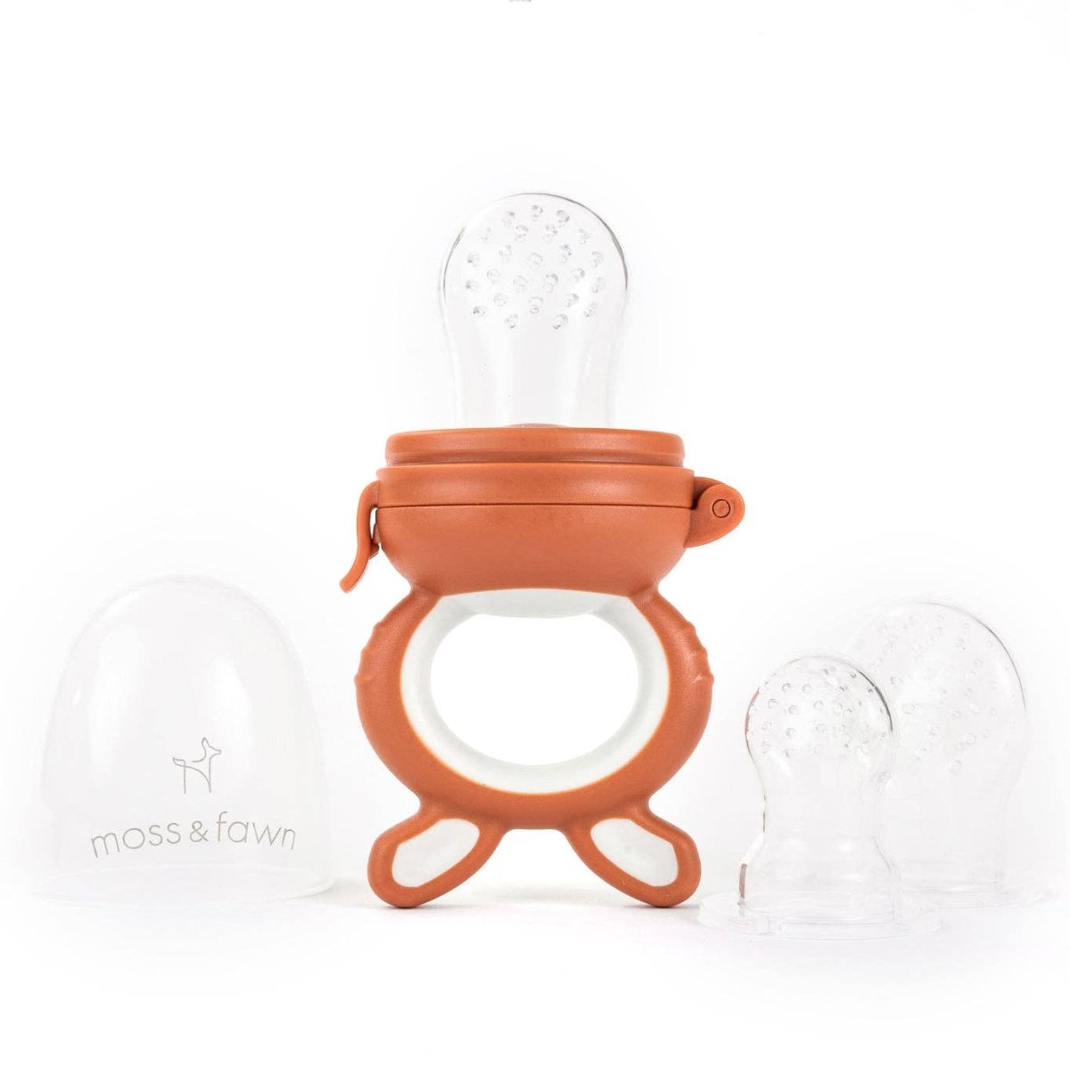 Forage Feeder – Silicone Baby Teether & Self - Feeding Starter - Moss and Fawn Teether sold by Rosebud & Jo