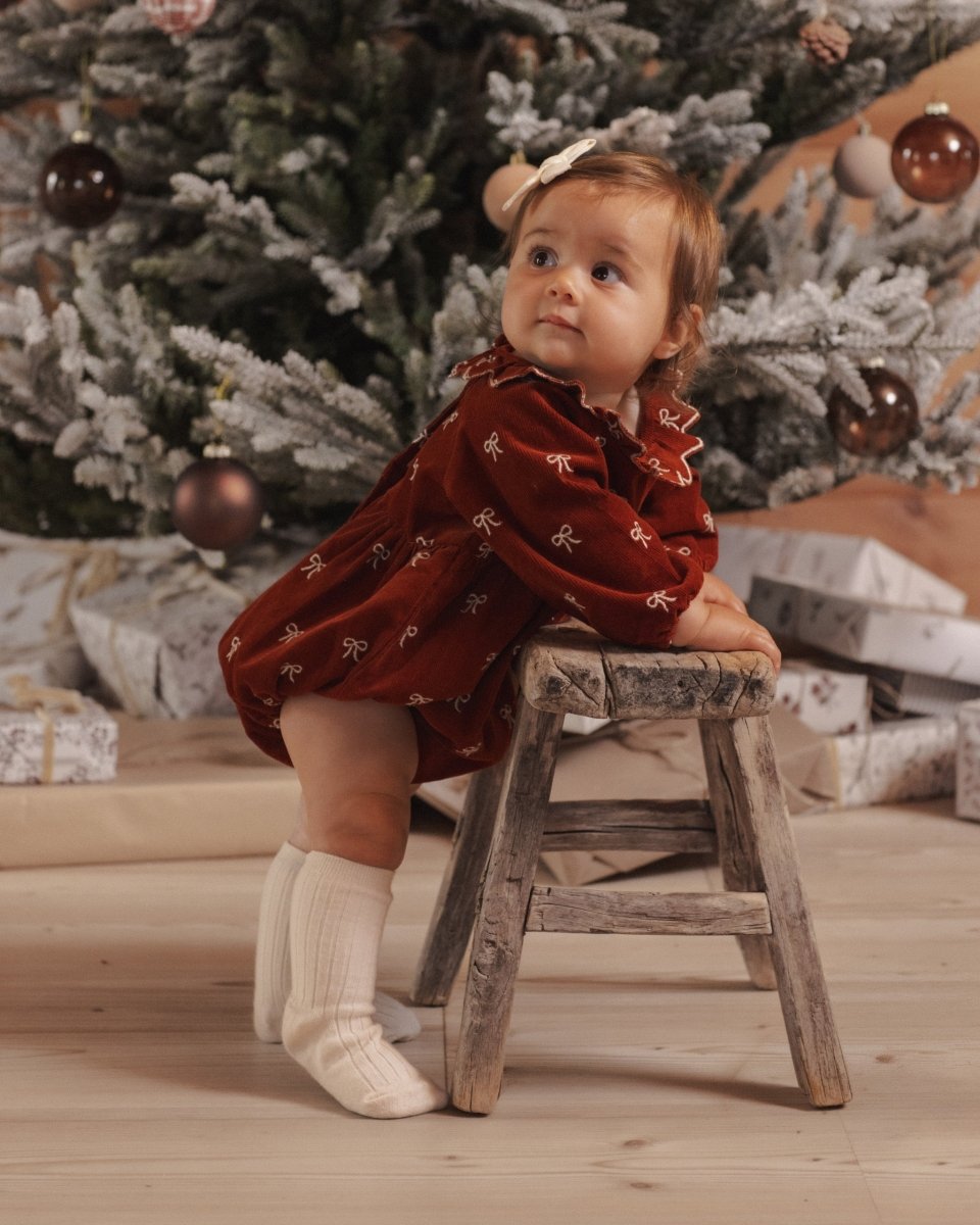 Freya Romper Bows - Rylee + Cru Romper sold by Rosebud & Jo