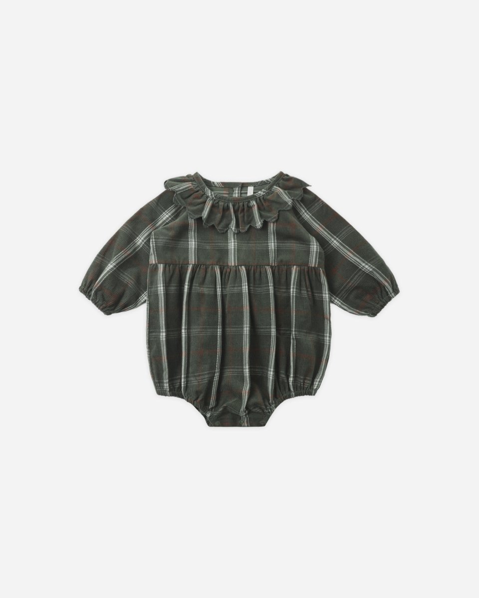 Freya Romper Holiday Plaid - Rylee + Cru Romper sold by Rosebud & Jo