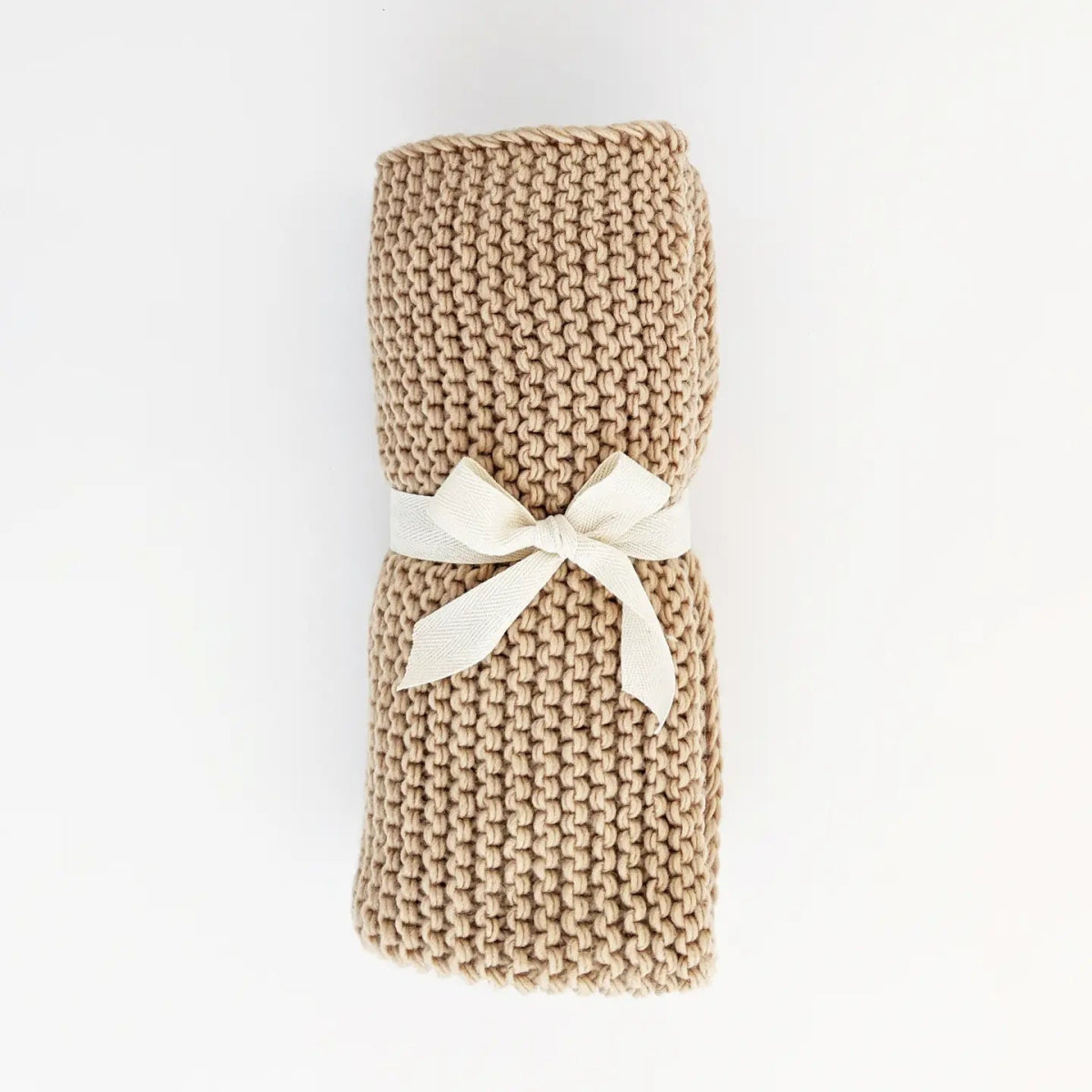 Garter Garter Stitch Knit Baby Blanket - Huggalugs sold by Rosebud & Jo